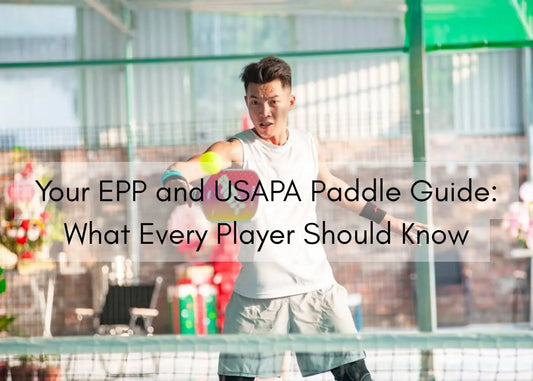 EPP pickleball paddle highlighting core materials and rebound properties