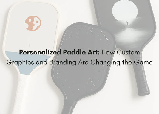 Player holding a personalized paddle featuring custom artwork