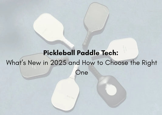 New 2025 pickleball paddles with advanced technology on a court